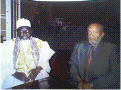 Imam W. D. Mohammed and Shaykh Hassan Cisse (r)
